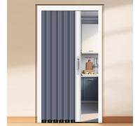 AVLLSO Folding Door Living Room/Kitchen Sliding Doors, 80in Tall Removable Partition Retractable for Pantry/Bedroom/Laundry Room, Privacy Protection(WxH 64x80in(161x203cm))