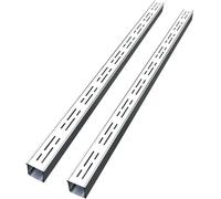 AVLLSO Garden Drainage Grates 304 Stainless Steel Trench Drain, Linear Rain Gutter Strainers for Patio Garden(2 Pieces,W20cmxH5cm/7.9inx2in)