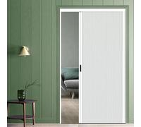 AVLLSO Internal Doors Non-woven Fabric Panel and Aluminium Frame, Retractable Folding Door for Room Divider/Closet/Kitchen, Waterproof and Heat Insulation(High 180cm,Wide 90cm)