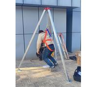 AVLLSO Lifting and Rescue Equipment Confined Space Tripod Kit, Heavy Duty Tripod Hoist For Confined Space/Emergency Fire Rescue/Manhole(With 15m Fall Arrestor,2600LBS)