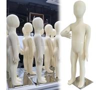 AVLLSO Mannequin Body Form Faceless Mannequin Full Body with Poseable Arms & Fingers, Female/Male Unisex Manikin Dress Form with Metal Base(2 years old)