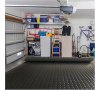 AVLLSO Non-Slip Protector Mat Heavy Duty Rubber Floor Mat for Garage, Workshop, Cellar, Trailer, 3mm Thin Non Slip Anti Fatigue Black Floor Mats, Black, Waterproof, Anti Slip(1.5X10m/5X32.8ft)