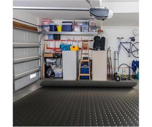 AVLLSO Non-Slip Protector Mat Heavy Duty Rubber Floor Mat for Garage, Workshop, Cellar, Trailer, 3mm Thin Non Slip Anti Fatigue Black Floor Mats, Black, Waterproof, Anti Slip(1.5X10m/5X32.8ft)