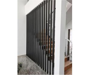 AVLLSO Privacy Protection Screen Partition Black Wood Slat with Adjustable Foot, for Hallway Bathroom Balcony, Space Saving, Decorative(Black 20pcs,210cm/82.6in/6.88ft)