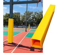 AVLLSO Wrap Around Basketball Pole Pad 7ft High Foam Pole Wrap Square Post Crash Pad for Player Safety, 1inch Thick Basement Column Cushion Outdoor and Indoor(Yellow,10"X10"(25X25CM))