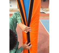 AVLLSO Wrap Around Basketball Pole Pad Orange Universal Wrap Around Pole Safety Pading for Basement/Garage Posts Anti-Collision, Waterproof Basketball Hoop Pad(H 5ft,Dia 8 Inch)