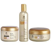Avlon Keracare Natural Textures Butter Cream 227g, Oil Moisturizer with Jojoba Oil 240ml & Edge Tamer 115g