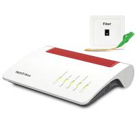 AVM FRITZ!Box 5590 Fiber (Wi-Fi 6 Fibre Optic Modem (WLAN AX), up to 2400 Mbps (5 GHz) and 1200 Mbps (2.4 GHz), Wi-Fi Mesh, DECT Base, 2.5 Gigabit Port, Suitable for Germany Germany)