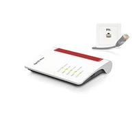 AVM FRITZ!Box 7530 AC+N Router - DSL/VDSL, 866 Mbps (5GHz) & 400 Mbps (2.4 GHz), Supervectoring 35b, WLAN Mesh, DECT Base, Media Server, Suitable for Germany