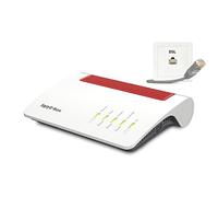 AVM FRITZ!Box 7590 AX International - DSL/VDSL Modem Router with Wi-Fi 6 to 2400 Mbit/s (5GHz) + 1200 Mbit/s (2.4 GHz), Up to 300 MBit/s Internet Speed, Wifi Mesh Master