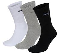 AVM Unisex Puma Sport 3p' Socks, Grey/White/Black-Grey/White/Black, 6-8 UK