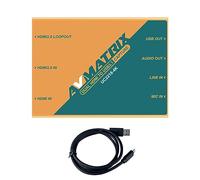 AVMATRIX UC2218-4K Video Game Capture Card for Live Stream 1440p/ 4K, Capture two HDMI videos and audios simultaneously, 4K@60Hz Uncompressed video & audio capture USB 3.1 TYPE-C,Plug-and-Play