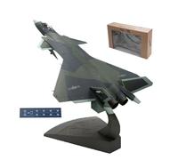 AVMLWEPA 1:100/72/60/48 Scale J-20 Large Airplane Plane Model Alloy Air Force Die-Cast Fighting Aircraft Miniature Assembly Hobby with Connectible Runway with Stand for Collection or Gift(1:48)