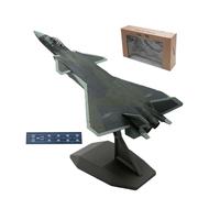 AVMLWEPA 1:100/72/60/48 Scale J-20 Large Airplane Plane Model Alloy Air Force Die-Cast Fighting Aircraft Miniature Assembly Hobby with Connectible Runway with Stand for Collection or Gift(1:60)