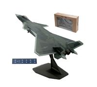 AVMLWEPA 1:100/72/60/48 Scale J-20 Large Airplane Plane Model Alloy Air Force Die-Cast Fighting Aircraft Miniature Assembly Hobby with Connectible Runway with Stand for Collection or Gift(1:100)