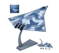 AVMLWEPA 1:100 Scale J-36 Alloy Diecast Fighter Jet Model Military Aircraft with Rotating Wheels, Movable Wings Display Stand Desktop Collectible for Aviation Enthusiasts Office Man Cave Decor