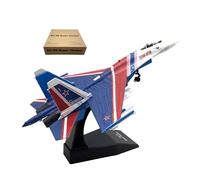 AVMLWEPA 1/100 Scale SU-35 Attack Airplane Die-Cast Metal Fighter Jet Model Military Aircraft Collectible with Display Stand, Aviation Decor for Home Office Desk, Gift Enthusiasts Collectors