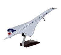 AVMLWEPA 1:125 Concorde Model Air France Passenger Aircraft 19.7" Aviation Airplane Die-cast Metal Simulation Finished Product Collection Gift(Upgraded)