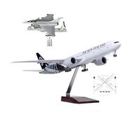 AVMLWEPA 1:130 Scale New Zealand B777 Airplane Model Prebuilt Diecast Aircraft Miniature Kit Touch or Sound Control with Light and with T Jigs Fixtures Stand Kit for Adults Collection or Gift(Normal)