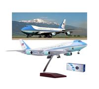 AVMLWEPA 1/150 Large Scale Airplane model B747 Diecast Metal Plane with Stand Touch or Sound Control for Display Aviation Enthusiasts Gifts or Display Collections Decorations(Normal)