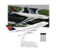 AVMLWEPA 1:400 Die-cast 747 Metal Airplane Alloy Model Kits with Stand for Adult Aviation Gifts Desktop Enthusiasts Display Gift Airplane Decorations