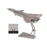 AVMLWEPA 1:60 J-20 Fighter Attack Aircraft Alloy Diecast Airplane Military Display Model with Stand with Connectible Runway Jet Replica Pre-Build Aircraft Collection Gift(Multi-colored)