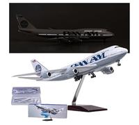 AVMLWEPA Aircraft Model Flight Miniatures With Wheels Pan Am B747 Simulation Civil 18.5" Air Metal Airplane Plane Die-cast Resin Aviation Hobbies Decoration Gift(Upgraded)