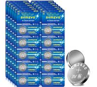 avmzvo CR2450 button cells, CR 2450 battery lithium coin (60 pieces), with long service life, leak-proof child-safe packaging