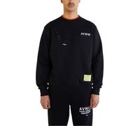 Avnier - Organic cotton sweatshirt - Crewneck Shadow Black V2 for Men in Nylon - Size S Black