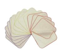 avo + cado Organic Cotton Single Layer Flannel Washcloths - Pack of 15 - Reusable Baby Washcloths to Replace Wet Wipes - Small Washable Mini Cotton Wipes (Colour: Lilac)
