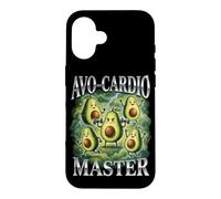 AVO CARDIO MASTER Funny Fitness Humor for Avocado Lovers Case for iPhone 16