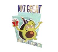 AVO' Great Birthday 3D Cutting Edge Birthday Card Stand Up Greeting Cards DCE037