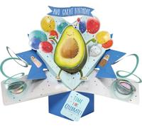 Avo Great Birthday Avocado Pop-Up Greeting Card Second Nature 3D Pop Up Cards