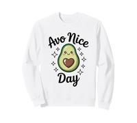 Avo Nice Day Cute Avocado Heart Kawaii Fruit Pun Sweatshirt