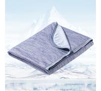 Avoalre Cooling Blanket for Night Sweats Q-Max>0.5 Summer Blanket Throw Arc-Chill3.0 Fiber Keep Cool Lightweight Thin Blanket Breathable Double-sided for Bed Adult Kids(Gray, 130x170cm)