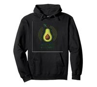 Avocado Aficionado: Trendy Food Lover Pullover Hoodie, Adult Unisex, Black, L