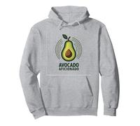 Avocado Aficionado: Trendy Food Lover Pullover Hoodie, Adult Unisex, Heather Grey, L