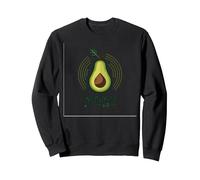 Avocado Aficionado: Trendy Food Lover Sweatshirt, Adult Unisex, Black, L
