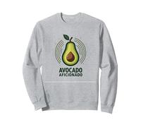 Avocado Aficionado: Trendy Food Lover Sweatshirt, Adult Unisex, Heather Grey, L