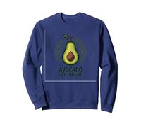 Avocado Aficionado: Trendy Food Lover Sweatshirt, Adult Unisex, Navy, L