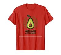 Avocado Aficionado: Trendy Food Lover T-Shirt, Men, Red, L