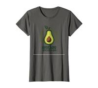 Avocado Aficionado: Trendy Food Lover T-Shirt, Women, Asphalt, L