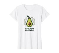 Avocado Aficionado: Trendy Food Lover T-Shirt, Women, White, L
