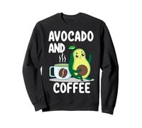Avocado and Coffee Lover Keto Vegan Vegetarian Avocado Sweatshirt