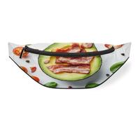 Avocado Bacon Waist Bag Pack for Women Men Kids Girls Boys Fanny Pack Bumbags Pouch Purses Belt Bag for Travel Sport Running