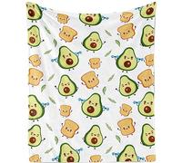 Avocado Blanket for Kids, Cute Workout Avocado Throw Blankets for Boys Girls, Soft Cozy Avocado Bread Blankets, Lightweight Avocado Blanket Flannel Fleece Blankets for Avocado Lovers, 100x130cm
