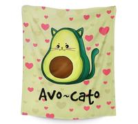 Avocado Blanket Gifts, 50"x40" Avocado Print Throw Blankets, Flannel Fuzzy Soft Plush Blanket for Girls Boys, Gifts for Avocado Lovers, Cozy Throw Blanket for Sofa Bed Couch