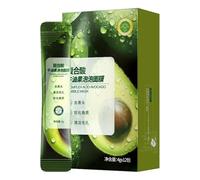 Avocado Brightening Bubble Masque, 12X Bubble Facial Masques, Rejuvenating Face Masks, Easy Application, Deep Cleansing And Brightening Effect, 4g, For Women Skin Care