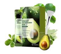 Avocado Bubble Facial Pack,Complex Acid Avocado Cleansing Facial Bubble Pack,Deep Cleaning Essence Mud Pac k,Skin Care Rejuvenating Facia,Travel Essential (1 box)
