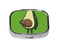 Avocado Butt Bone!,Meta Pill Box 2 Compartment Medicine Case,Portable Organizer